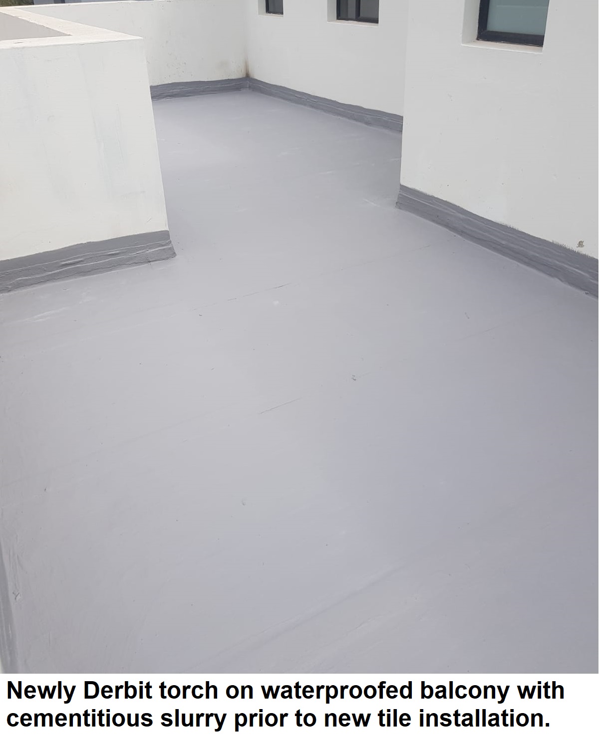 Balcony waterproofing preparation